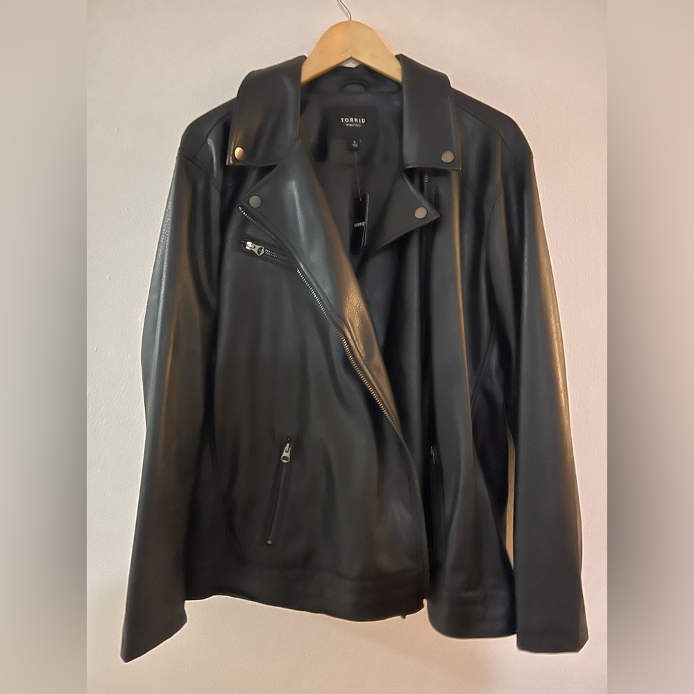 Torrid Deep Black Textured Moto Jacket